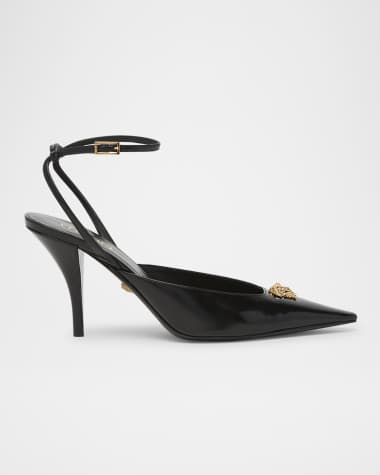 Versace La Medusa Calfskin Leather Pumps