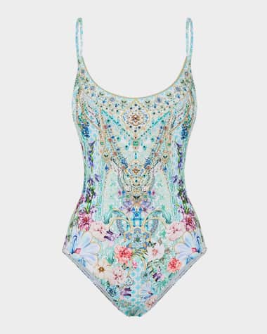 Camilla Sunrise in Sintra Scoop-Neck One-Piece Swimsuit