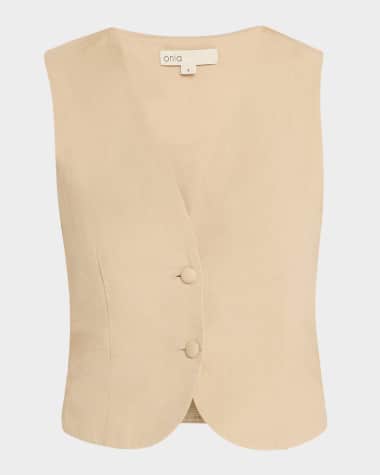 Onia Air Linen Relaxed Vest