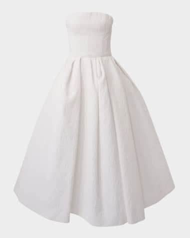 Carolina Herrera Strapless Full Midi Dress