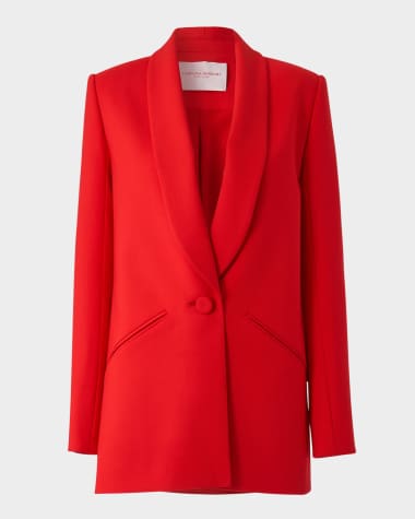 Carolina Herrera Shawl-Lapel Single-Breasted Jacket