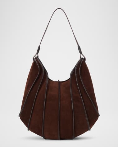 STAUD Wells Suede Hobo Bag
