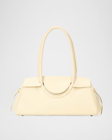 STAUD Maude Fold-Over Flap Leather Shoulder Bag