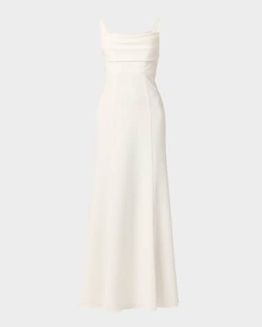 Shoshanna Katie Sleeveless Cowl-Neck Gown