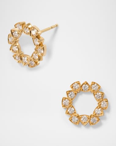 Jamie Turner 18K Yellow Gold Della Diamond Stud Earrings