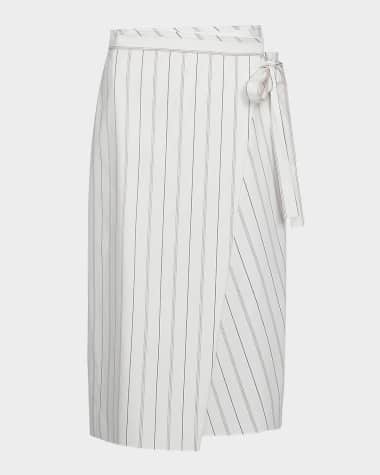 Vince Stripe Wrap Skirt