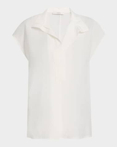 Vince Cap-Sleeve Blouse