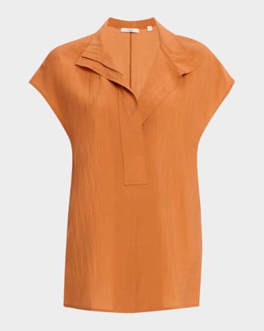 Vince Cap-Sleeve Blouse