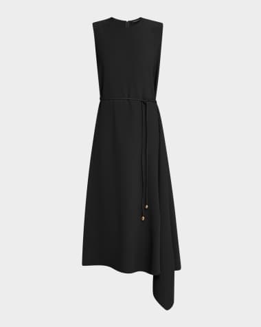 FABIANA FILIPPI High-Low Drawstring Cady Midi Dress