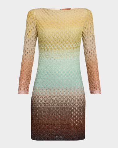 Missoni Metallic Ombre Knit Mini Dress