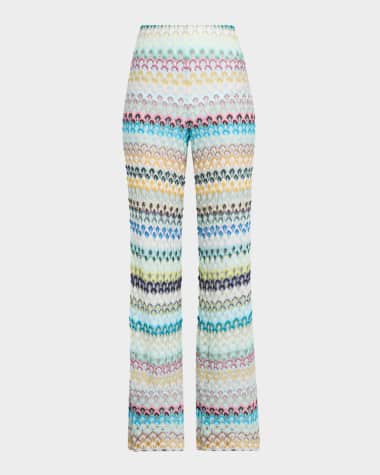Missoni Abstract Floral Lace Wide-Leg Trousers