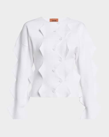 Missoni Pointed Knit Crewneck Cardigan