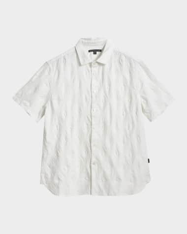 John Varvatos Men's Sean Embroidered Sport Shirt