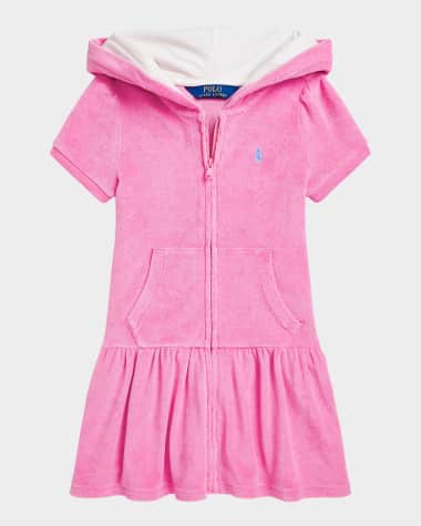 Ralph Lauren Childrenswear Girl's Terry Cloth Hooded Cover Up, Size 2-6X