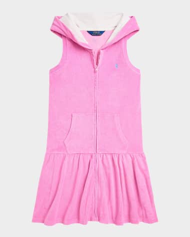 Ralph Lauren Childrenswear Girl's Terry Cloth Hooded Cover Up, Size S-XL