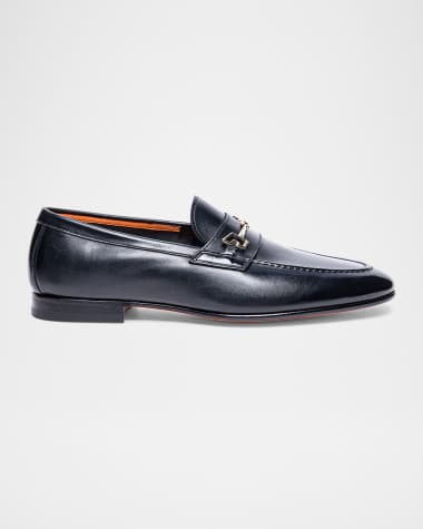 Santoni Men's Saddle Leather Bit Loafers