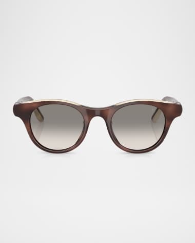Brunello Cucinelli Acetate Round Sunglasses