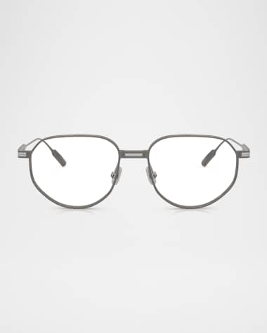 Brunello Cucinelli BC1008T Titanium Round Blue Light Glasses