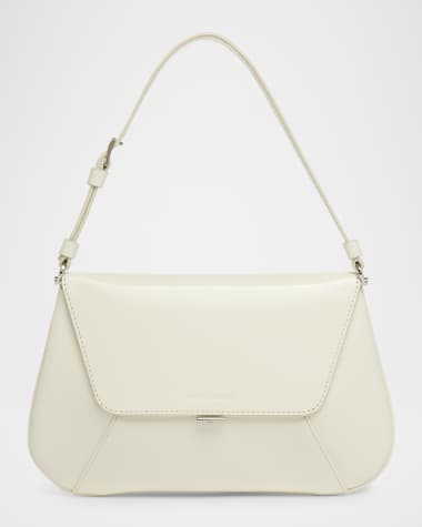 Amina Muaddi Ami Framed Leather Shoulder Bag