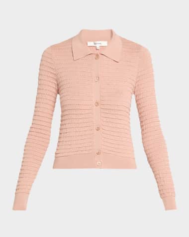 FRAME The Smocked Cardigan