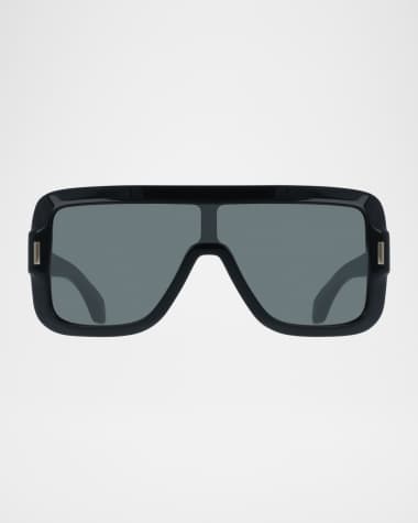 Ferragamo Rivet Acetate Shield Sunglasses
