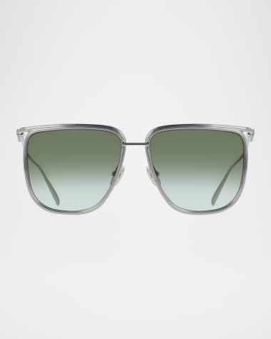 Ferragamo Rectangle Metal Sunglasses
