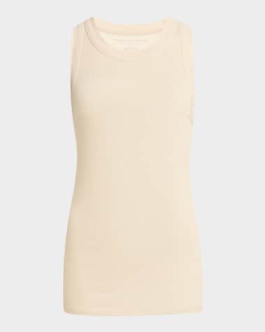 Majestic Filatures Soft Touch Shimmer Baby Rib Crewneck Tank