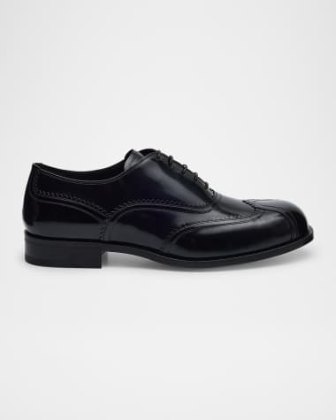 Bally Men's Steel Wingtip Brogue Leather Derby Shoes