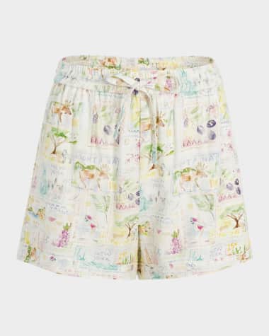 Splendid Coastal Postcard Shorts