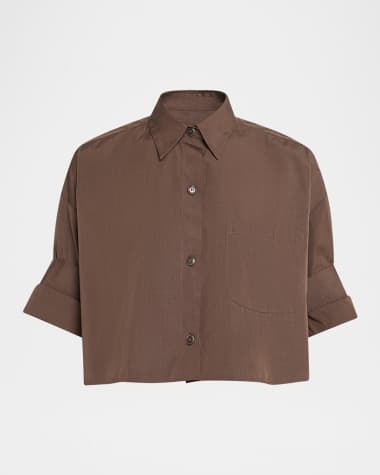 TWP Next Ex Cropped Button-Front Shirt