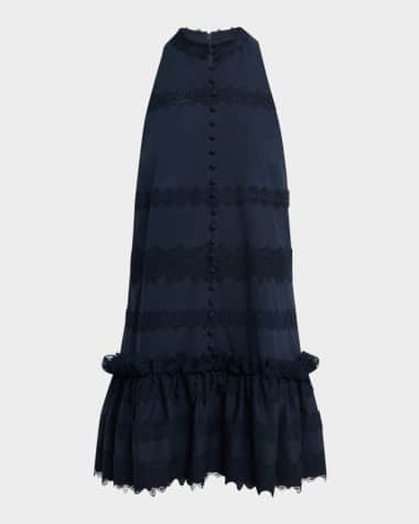 Cinq a Sept Malena Sleeveless Lace-Trim Mini Dress