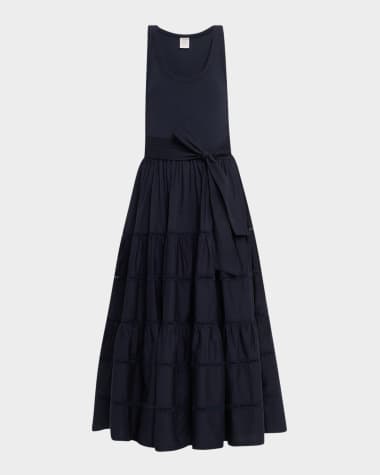 Cinq a Sept Zuri Tiered Sleeveless Midi Dress