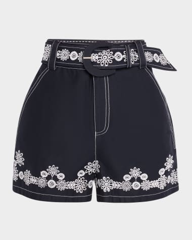 Cinq a Sept Aldi Eyelet Shorts