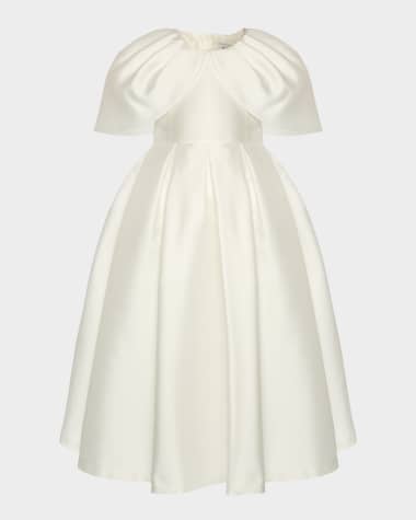 Mama Luma Girl's Pleated Cape Dress, Size 3T-12