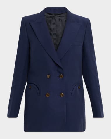 BLAZE Milano Savannah Double-Breasted Everyday Blazer