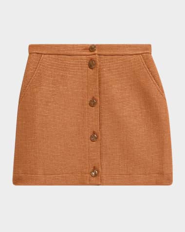 BLAZE Milano Gipsy Moth Appaloosa Button-Front Mini Skirt