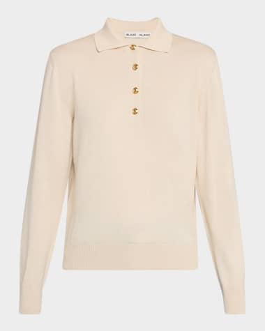 BLAZE Milano Alegria Long-Sleeve Polo Sweater