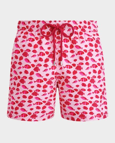 Vilebrequin Men's Fish-Print Swim Shorts