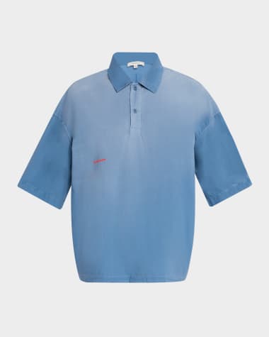 JW Anderson Men's Cotton Boxy-Fit Polo Shirt