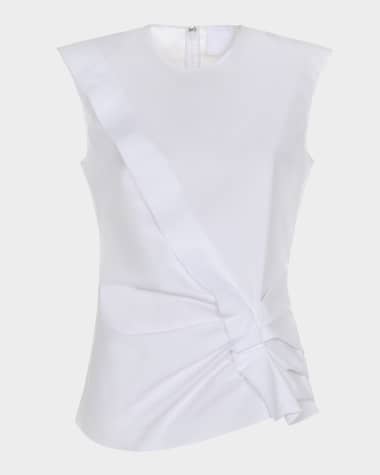Mantu Gathered Ruffle Cotton Top