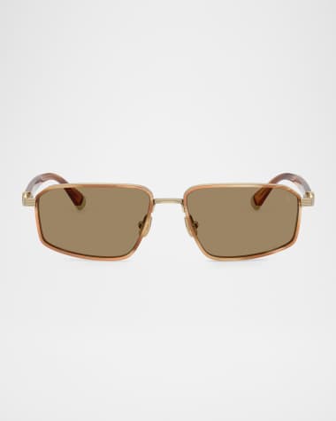 Brunello Cucinelli Men's BC2009ST Rectangular Sunglasses