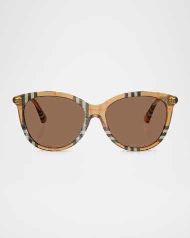 Burberry BE4455F Round Acetate Sunglasses