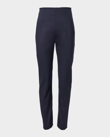 Carolina Herrera Mid-Rise Slim-Leg Ankle Pants