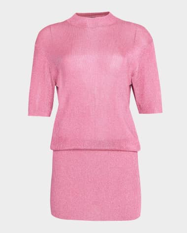 SER.O.YA Rae Metallic Knit Mini Dress