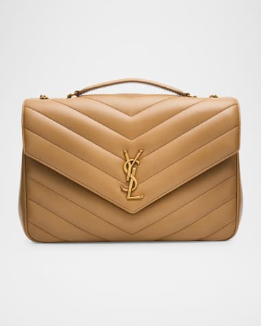 Saint Laurent Loulou Large YSL Chain Shoulder Bag in Quilted Leather