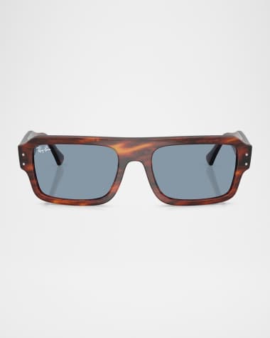Ray-Ban RB4454 Havana Rectangular Sunglasses
