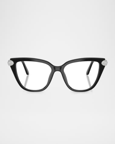 SWAROVSKI SK2045 Crystal Cat-Eye Acetate Optical Frames