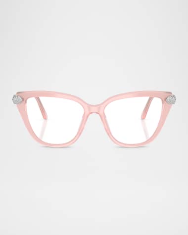 SWAROVSKI SK2045 Crystal Cat-Eye Acetate Optical Frames
