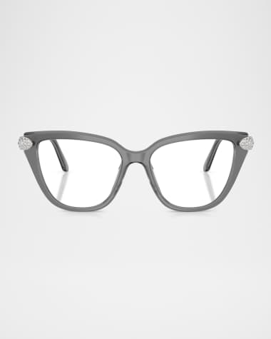 SWAROVSKI SK2045 Crystal Cat-Eye Acetate Optical Frames