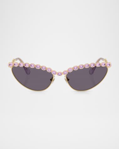 SWAROVSKI SK7030 Cat Eye Crystalized Sunglasses